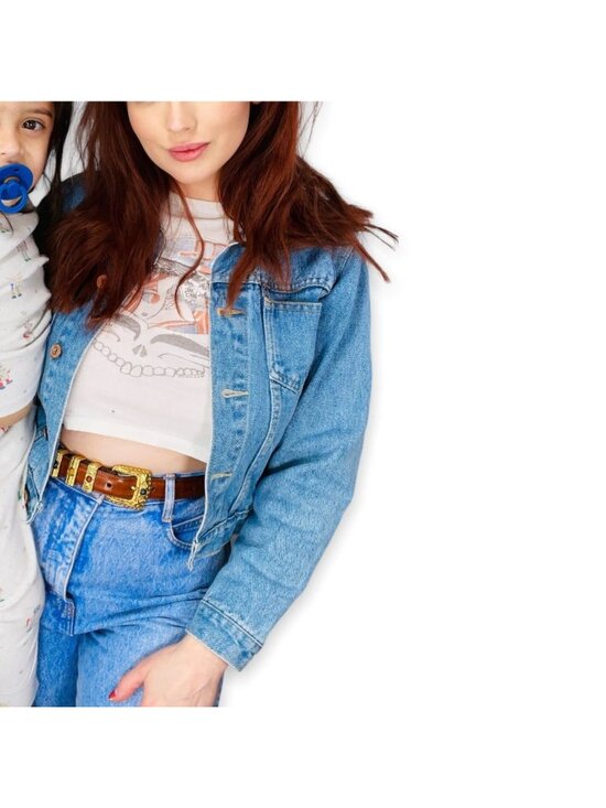 Vintage Jackets & Blazers - Vintage Route 66 Denim Jean Jacket Gender Neutral Kids 10 - 12 / Adult XS